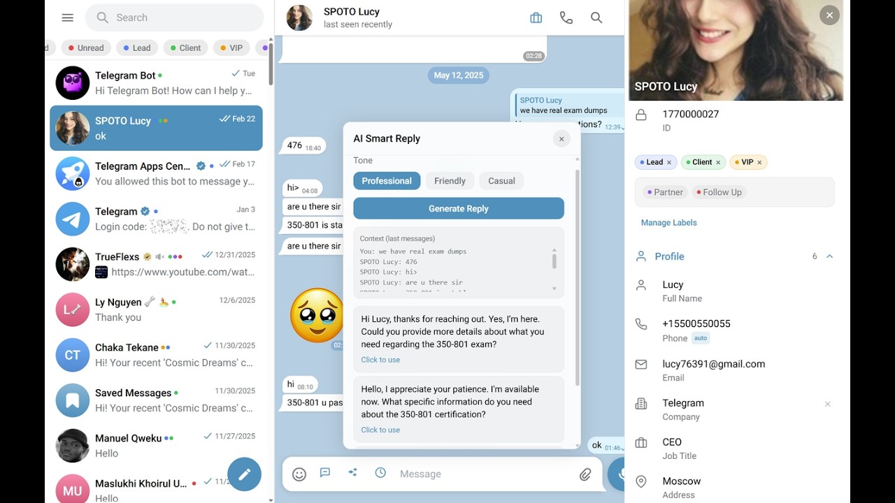 GramSales — The CRM that lives inside Telegram